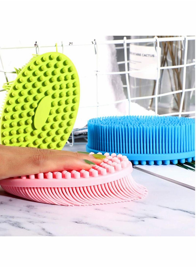 KASTWAVE 3 Pack Silicone Body Brush Back Scrubber Bath Brush Exfoliator,Bath Brush for Gentle Exfoliating on Softer, Glowing Skin,Spa Brushing Shower Bath Scrubber for Wet or Dry Cleaning  - Image 3