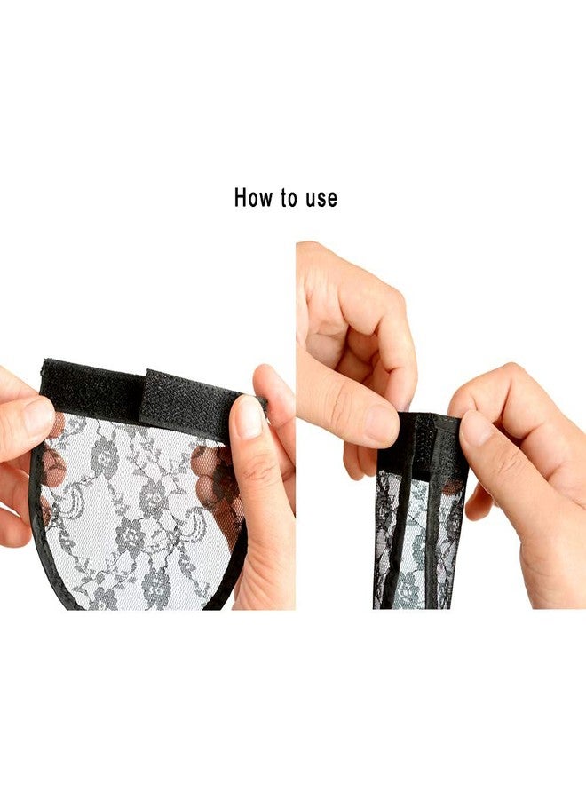 yantaisiyu 3 Pcs Black Ponytail Lace Hair Net Ponytail Base Net for Making Ponytail Hair Extensions - Image 4