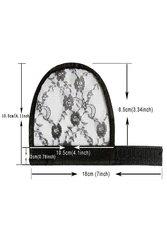 yantaisiyu 3 Pcs Black Ponytail Lace Hair Net Ponytail Base Net for Making Ponytail Hair Extensions - Image 2