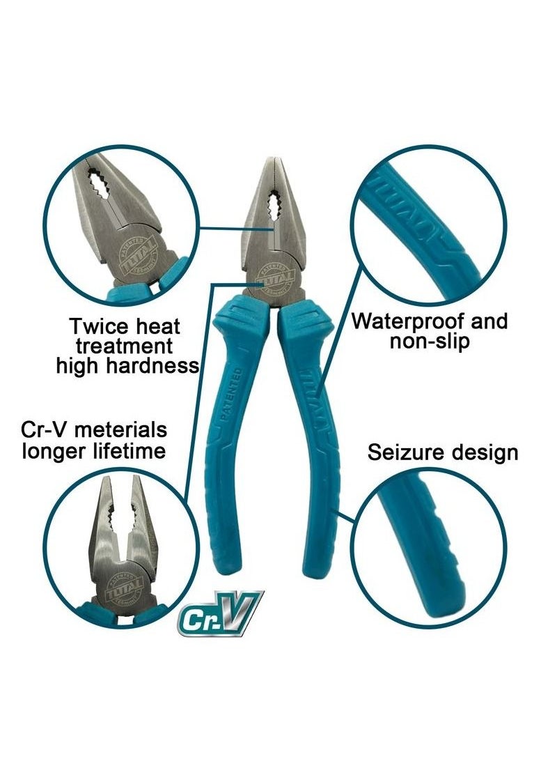 TOTAL - THT1K0311 3 Pcs Pliers Set 7" Combination Pliers/6"Long Nose Pliers/6" Diagonal Cutting Pliers Tools Set - Image 1