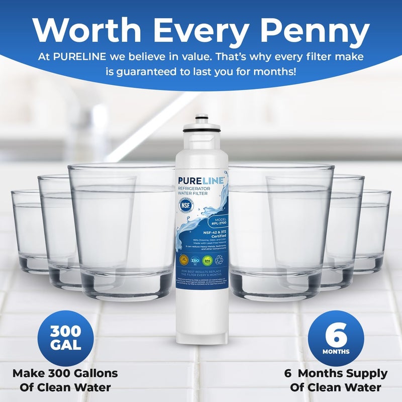 PURELINE DW2042FR-09 Refrigerator Water Filter - 3 Pack Compatible with Daewoo and Kenmore Models - Image 5