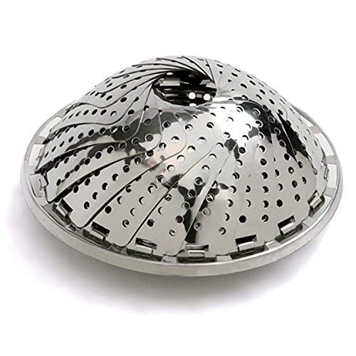 Meetzone Stainless Steel Instant Pot Accessories for Food and Vegetable, Premium Expandable Steam Basket to Fit Various Size Pots (1ps/Medium) - Image 1