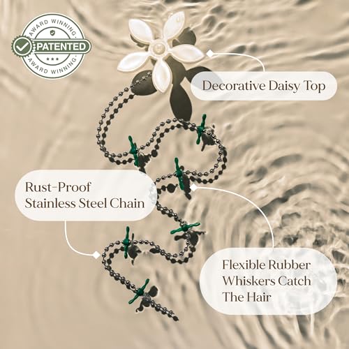 DrainWig ​DrainWig Shower Drain Hair Catcher – Disposable White Flower (12-Pack) – No-Touch Hair Removal for Flat Shower Drains – As Seen on Shark Tank - Image 5