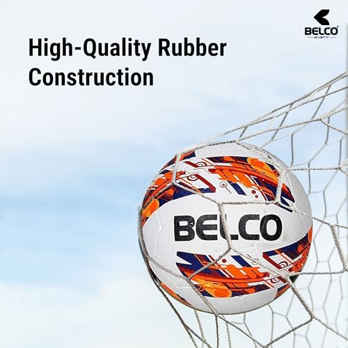 Belco Sports Red Cyclone Rubber Moulded Football - High-Durability with Precision Control, and Optimal Performance for Professional Training (Size 5) - Image 2
