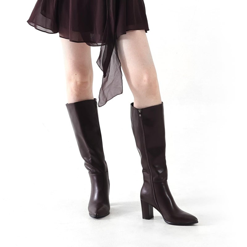 Vipost 3.35-inch Pointed Toe Knee High Boots for Women, Chunky Block Heel Tall Boots for Women with Side Zipper, Long Fall Winter Boot 2025 - Image 2