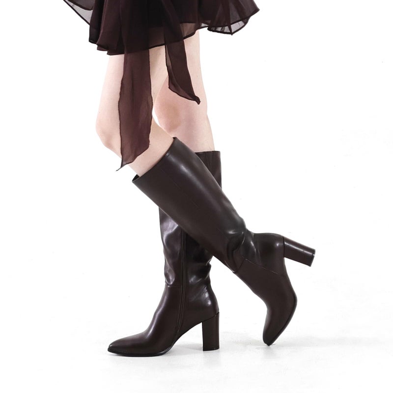 Vipost 3.35-inch Pointed Toe Knee High Boots for Women, Chunky Block Heel Tall Boots for Women with Side Zipper, Long Fall Winter Boot 2025 - Image 5