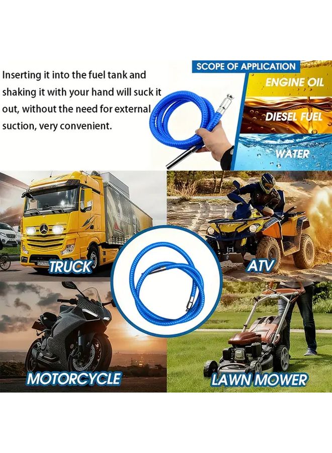 Upgraded Shake Self Suction Hose 2pcs Heavy Duty Fluid Transfer for Truck Boat Marine - Image 5