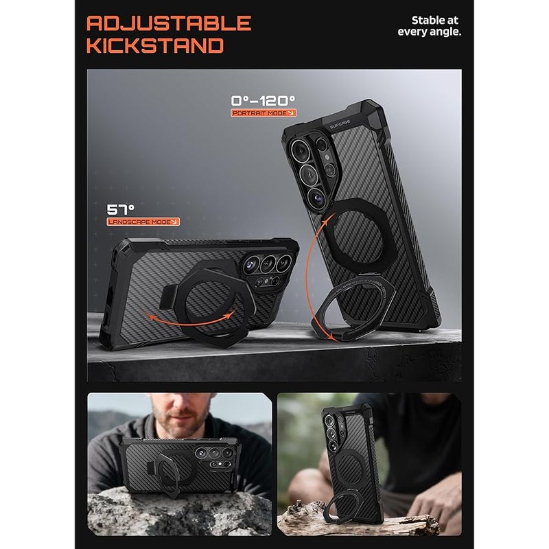 SupCase for Samsung Galaxy S26 Ultra Case with Kickstand (Unicorn Beetle Grip), 【Wireless Charging Compatible】 【Military-Grade Protection】 Heavy-duty Magnetic Phone Case for S26 Ultra 6.9 Inch, Aramid - Image 4