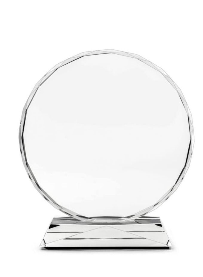 giftex Circular Crystal Trophy Award dia about 15cm - Image 1