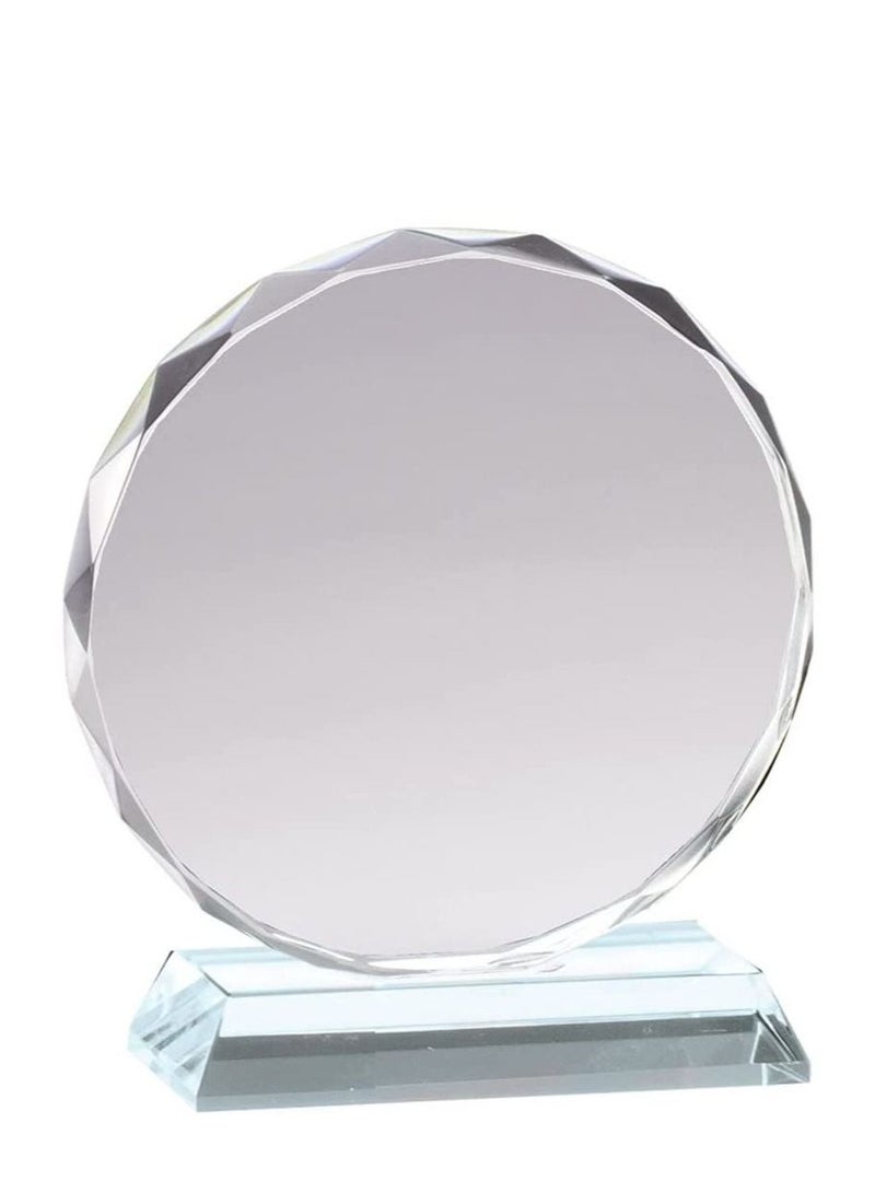 giftex Circular Crystal Trophy Award dia about 15cm - Image 2