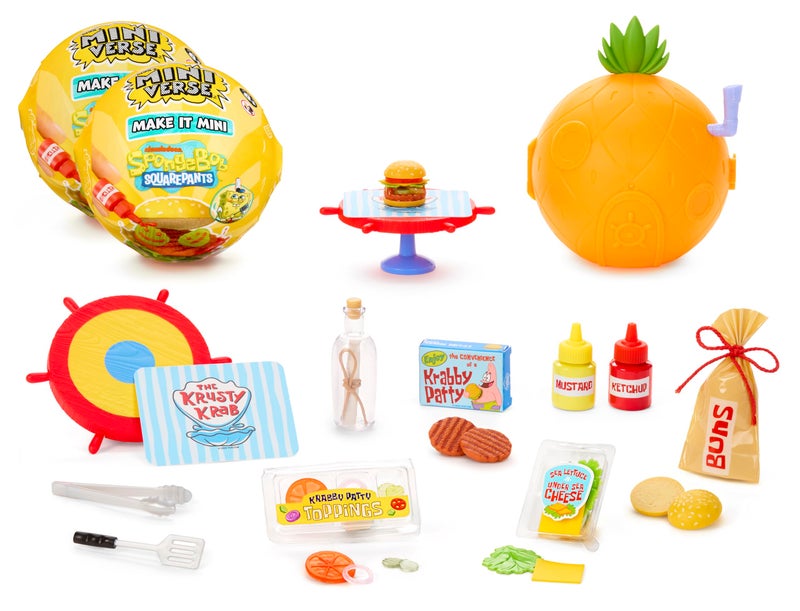 MGA's Miniverse Make It Mini Spongebob Squarepants (2 Pack), Mini Collectibles - Blind Pack, DIY, Resin, Replica Food, Not Edible, Novelty, Gift, 8+ - Image 1
