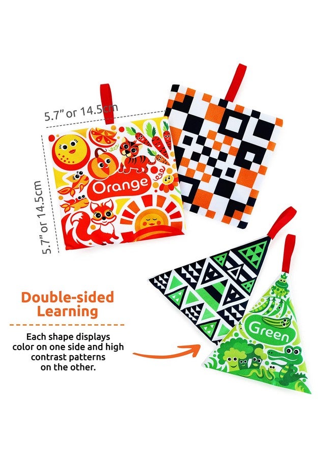 BabyBibi High Contrast Crinkle Paper Shapes - Baby Sensory Toys for Visual Development, Tummy Time - Crib, Stroller & Car Seat Crinkle Toys for Babies & Infants 3 Months+ - Image 5