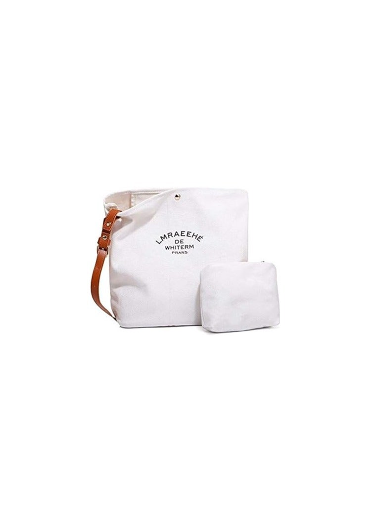 Handbag Canvas Tote Bag Womens Big Capacity Casual Shoulder Crossbody Bag Ladies Large Cotton Tote Handbag for Travel and Daily Use - Image 1