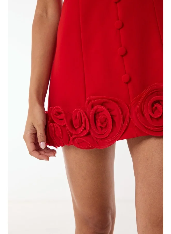 Ashita Fernandes Red Isaline Dress for Women | Best Price UAE