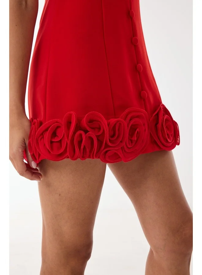 Ashita Fernandes Red Isaline Dress for Women | Best Price UAE
