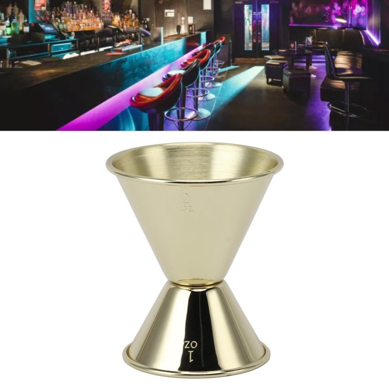 Gold Plated 304 Stainless Steel Double Head Measuring Cocktail Jigger 1oz 2oz - Image 4
