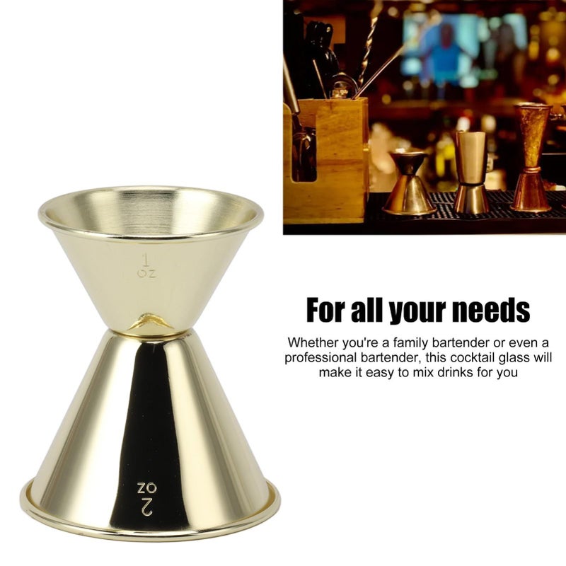 Gold Plated 304 Stainless Steel Double Head Measuring Cocktail Jigger 1oz 2oz - Image 5
