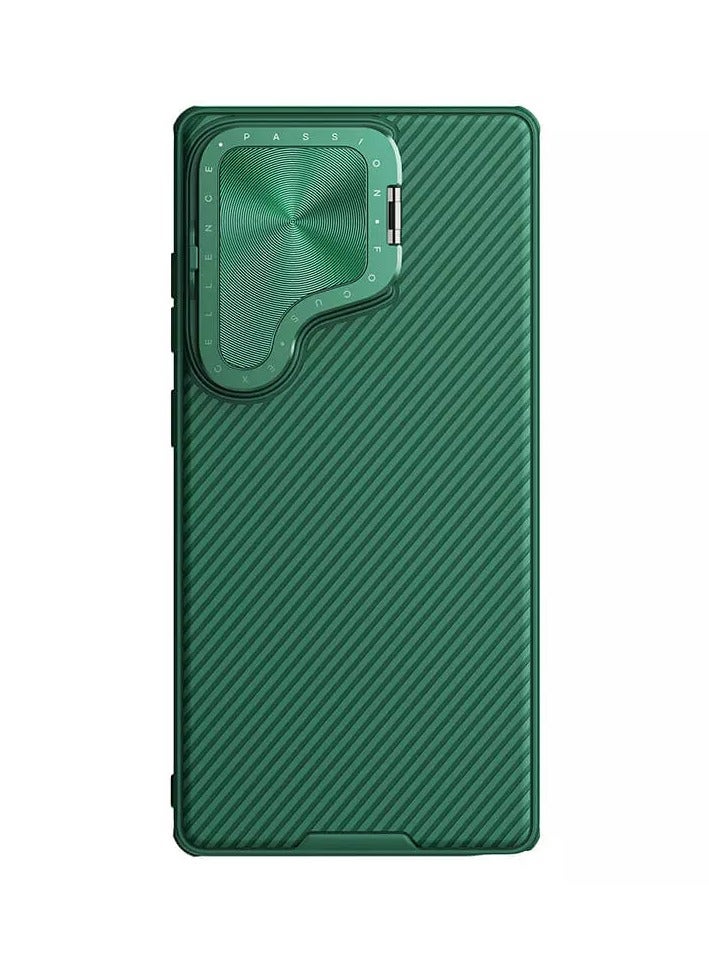 Nillkin CamShield Prop Case for Samsung Galaxy S24 Ultra - Dark Green, Lens Protection Cover with Built-In Stand and Anti-Drop Airbags - Image 1