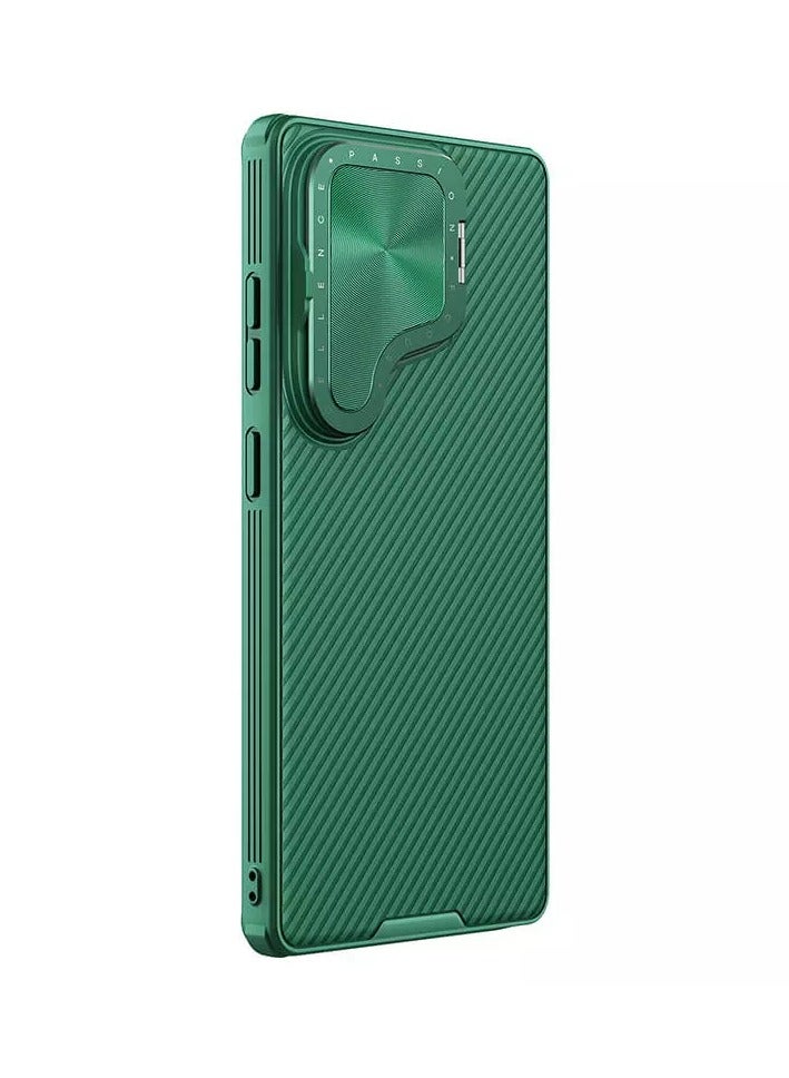 Nillkin CamShield Prop Case for Samsung Galaxy S24 Ultra - Dark Green, Lens Protection Cover with Built-In Stand and Anti-Drop Airbags - Image 5