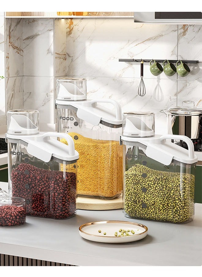 ZCM-HAPPY Rice and Grain Food Storage Plastic Container with Measuring Cup Storage Millet Bucket  - Image 5