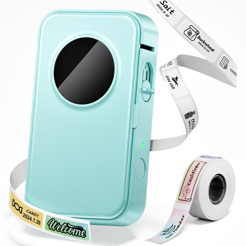 Phomemo Label Maker Machine with Tape, D35 Portable Bluetooth Handheld Label Printer Wireless Mini Labels Maker, Easy to Use with Smartphone Small Sticker Labeler Rechargeable for Home Office organize - Image 1