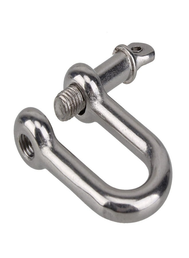 BQLZR BQLZR Silver Chain D Rigging Shackle for Boat 1/4" 304 Stainless Steel Dee Type Pack of 2 - Image 3
