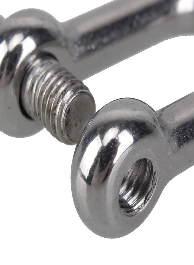BQLZR BQLZR Silver Chain D Rigging Shackle for Boat 1/4" 304 Stainless Steel Dee Type Pack of 2 - Image 5