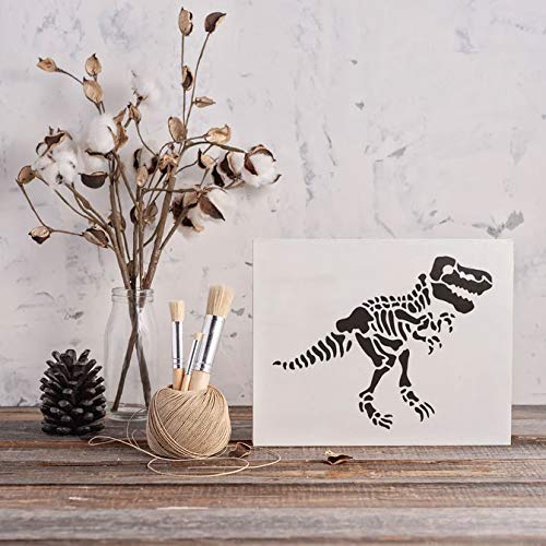 Kayra Decor Kayra Decor Reusable Tyrannosaurus Dinosaur Skeleton Stencil Painting Stencils for Art and Craft,Painting Canvas Art,T-Shirt, Cookie & Cake Decoration,Drawing Stencils for Kids, 6"x 6" (Pack of 1) - Image 4