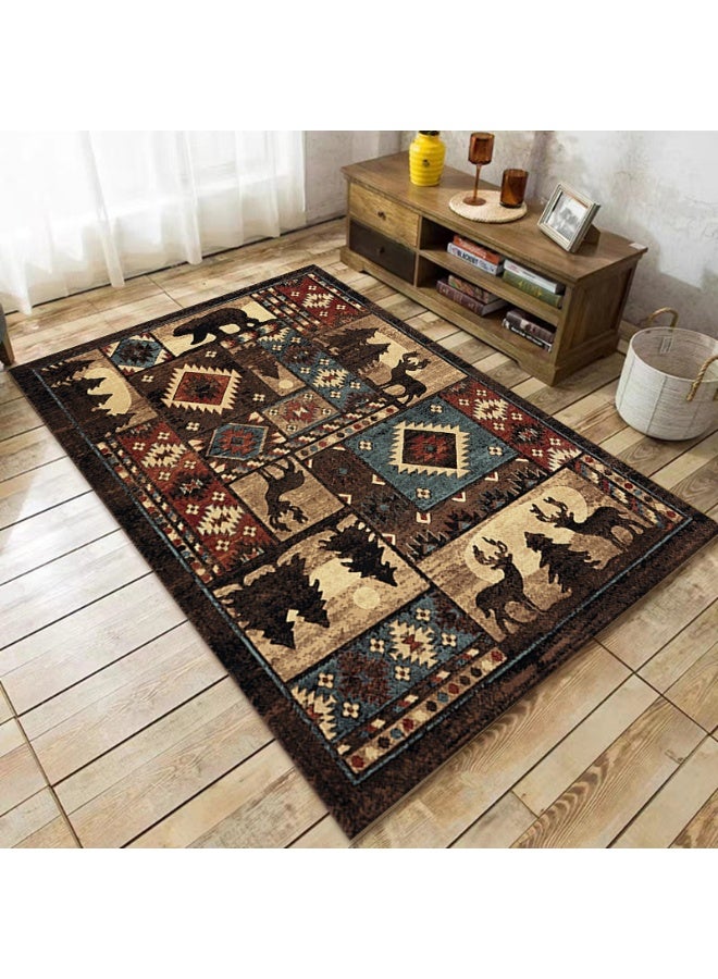 Anna 80 * 120cm Lordic Country Retro Living Room, Bedroom, Bedside Anti Slip And Wear Resistant Floor Mat - Image 2