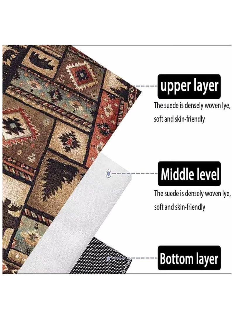 Anna 80 * 120cm Lordic Country Retro Living Room, Bedroom, Bedside Anti Slip And Wear Resistant Floor Mat - Image 3