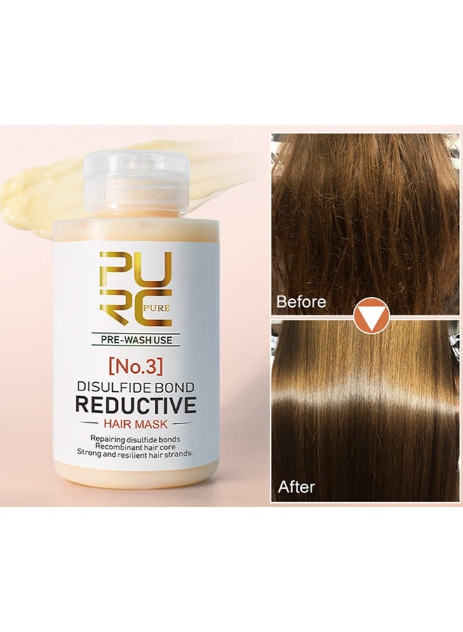 بورك قناع الشعر المختزل ثاني كبريتيد بوند - تقوية الشعر ترطيب وتغذية وإصلاح بصيلات الشعر التالفة قناع علاج الشعر الفوري لشعر ناعم ولامع 100 جرام - Image 1
