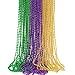 JULBEAR Bulk Mardi Gras Beads Necklaces 30pcs Carnival Purple Green Gold Metallic Bead Necklace for Mardi Gras Halloween Holiday Party Favors Carnival Decorations Masquerade Parties Accessories - Image 3