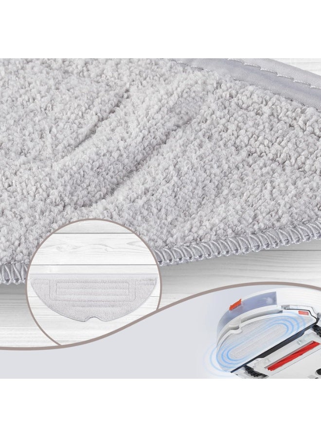 2 جهاز كمبيوتر شخصي مسح القماش لوسادة  S8 / S8 + / S7 MaxV سلسلة الروبوت الفراغ - Microfiber VibraRise مسح الوسادة استبدال الملحقات (رمادي فاتح) - Image 5