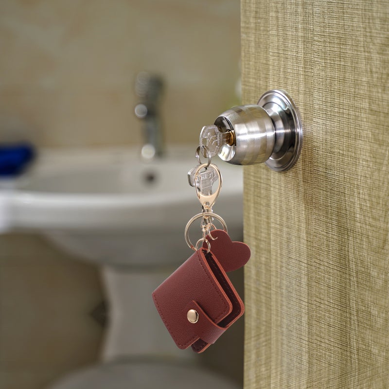 🏠 ميدالية مفاتيح على شكل قلب مع حامل للسهولة والأناقة - Image 3