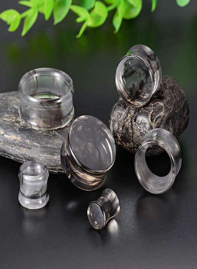 COOEAR 2 Pairs Matched Set Gauges for Ears Flesh Tunnels Kits Plugs Earrings Grey Acrylic Ear Expander Stretchers Piercing. - Image 2