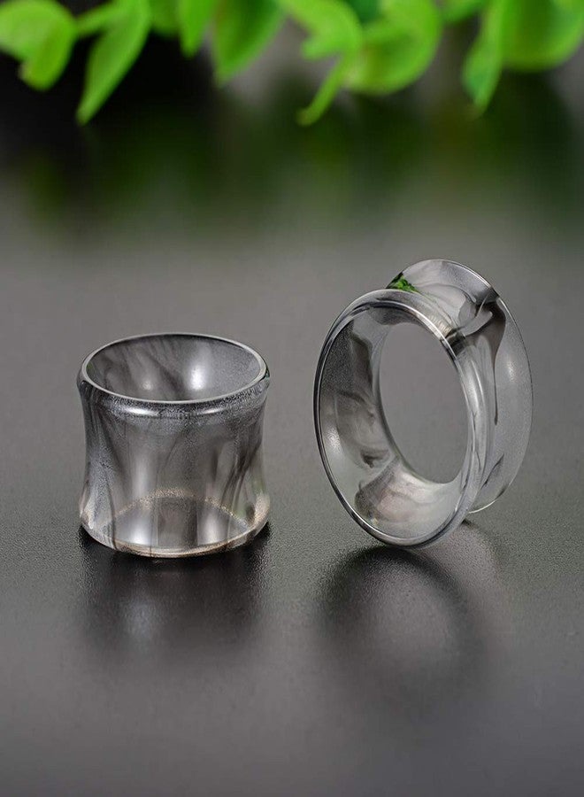 COOEAR 2 Pairs Matched Set Gauges for Ears Flesh Tunnels Kits Plugs Earrings Grey Acrylic Ear Expander Stretchers Piercing. - Image 4