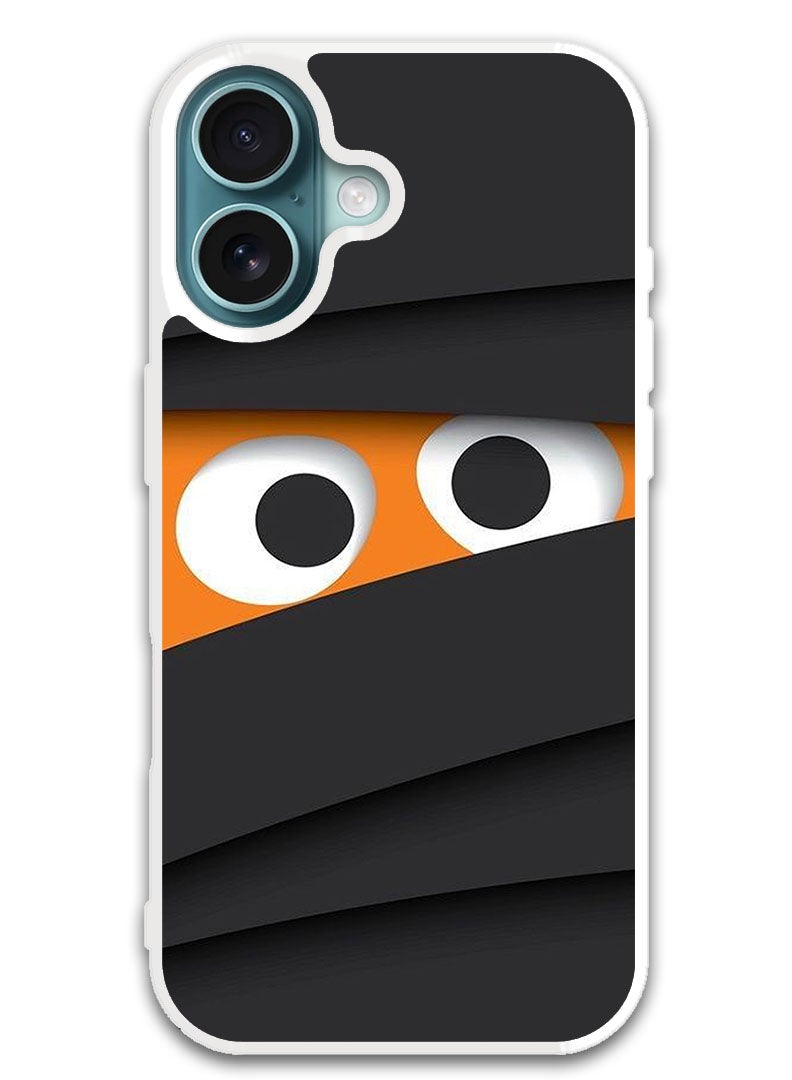 Theodor Protective Case Cover For APPLE IPHONE 16 Two Eyes Appearing (White Bumper) - Image 1