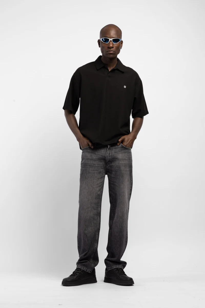Catch Minimalist Embroidered Polo Collar T-Shirt