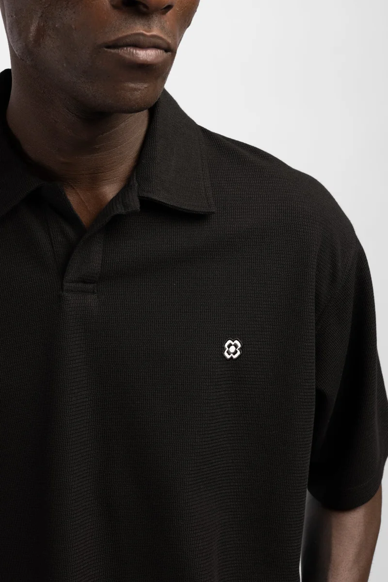 Catch Minimalist Embroidered Polo Collar T-Shirt