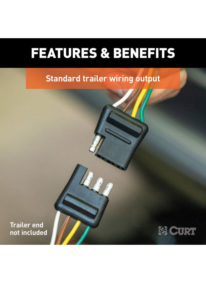 Curt CURT 56175 Non-Powered 3-to-2-Wire Splice-in Tail Light Converter, 4-Pin Wiring Harness , Black  - Image 3