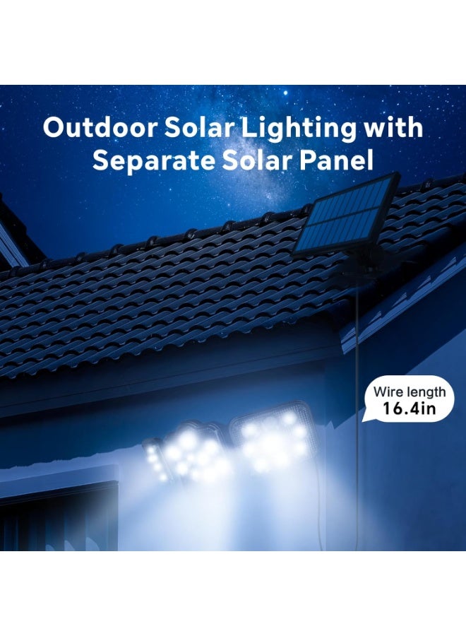 Baytion Solar Motion Sensor Outdoor Light with 3 Adjustable Head, Baytion 6500K 138 LEDs Solar Outdoor Light, IP65 Waterproof Solar Sensor Lights Outdoor for Gardens, Patios, Porches, Garages - Image 3
