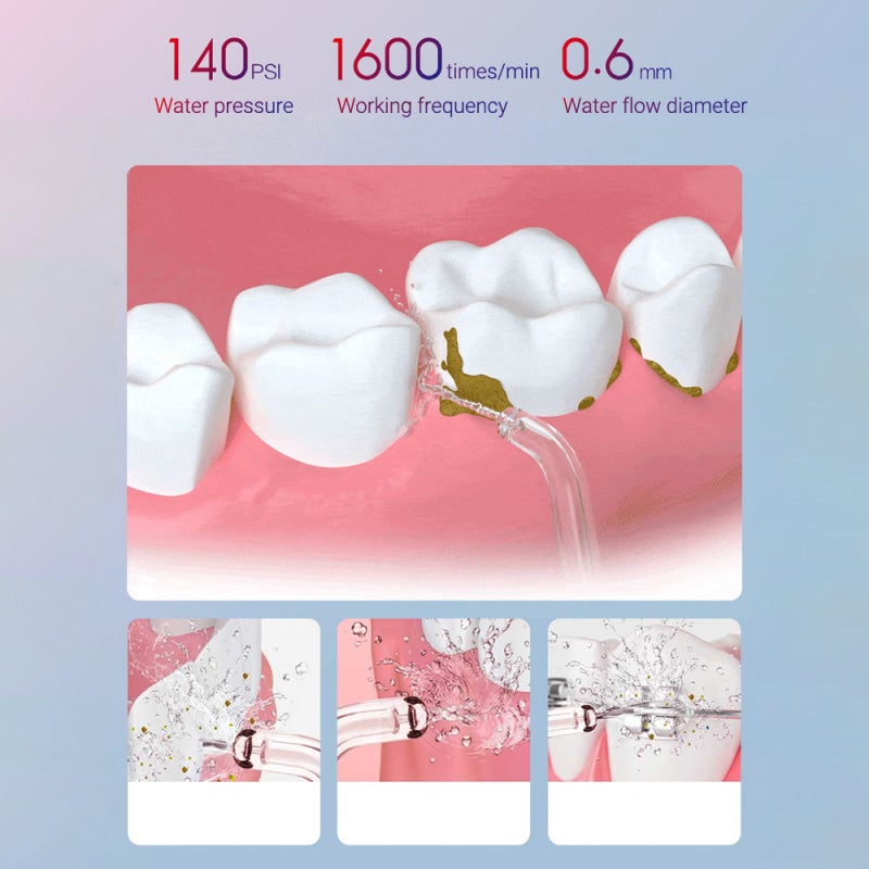 ENPULY Electric Oral Dental Irrigator ML8 Portable Teeth Water Flosser Jet Cleaning Tooth Denture Cleaner IPX7 Waterproof Type-C 2000mAh Rechargeable Travel Oral Cleaner - Image 3