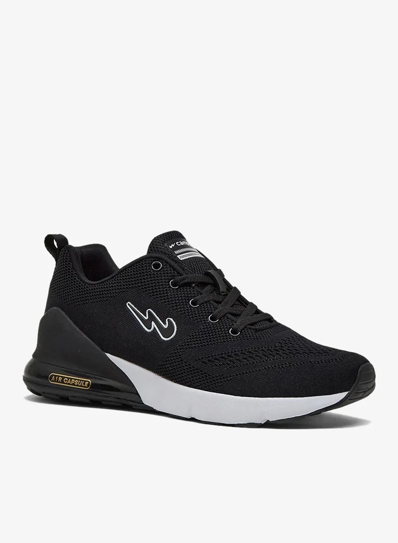 CAMPUS Men's Black Classic Low-Top Sneakers,Comfortable Sporty Shoes & Modern Design