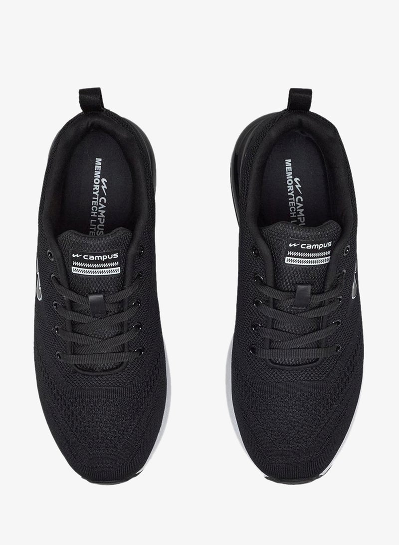 CAMPUS Men's Black Classic Low-Top Sneakers,Comfortable Sporty Shoes & Modern Design - Image 3