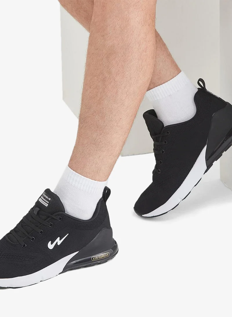 Men's Black Classic Low-Top Sneakers,Comfortable Sporty Shoes & Modern Design