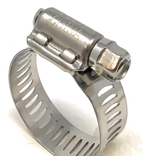 LinkEZ Size #12 (5/8" ~ 1-1/4") All Stainless Hose Clamp, 1/2" Bandwidth, Pack of 10 - Image 2