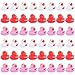 Wehhbtye 48 Pcs Valentines Day Rubber Duckies 2 Mini Valentine Themed Ducks 3 Colors Love Heart Ducky for Engagement Wedding Decorations Party Favors Pool Bathtub - Image 2