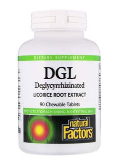 natural Factors Natural Factors DGL Deglycyrrhizinated Licorice Root Extract - 90 Chewable Tablets 