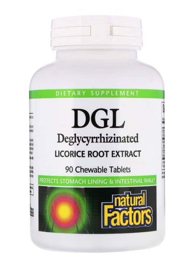 natural Factors Natural Factors DGL Deglycyrrhizinated Licorice Root Extract - 90 Chewable Tablets
