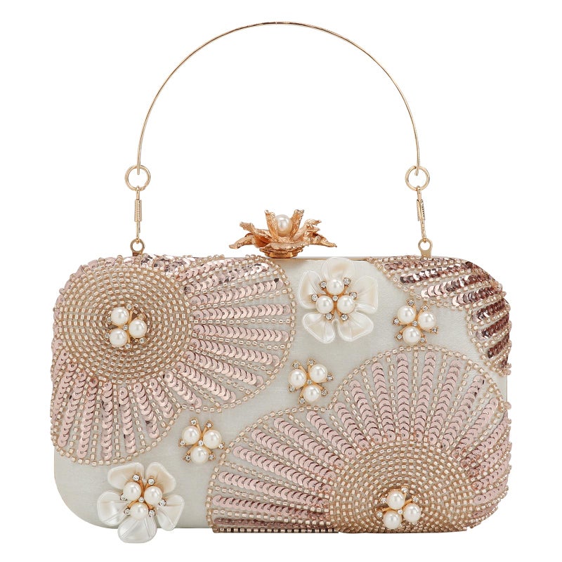 DA BODAN Womens Vintage Floral Embroidery Clutch Evening Handbag Shoulder Bags Purse for Wedding Party Prom - Image 1